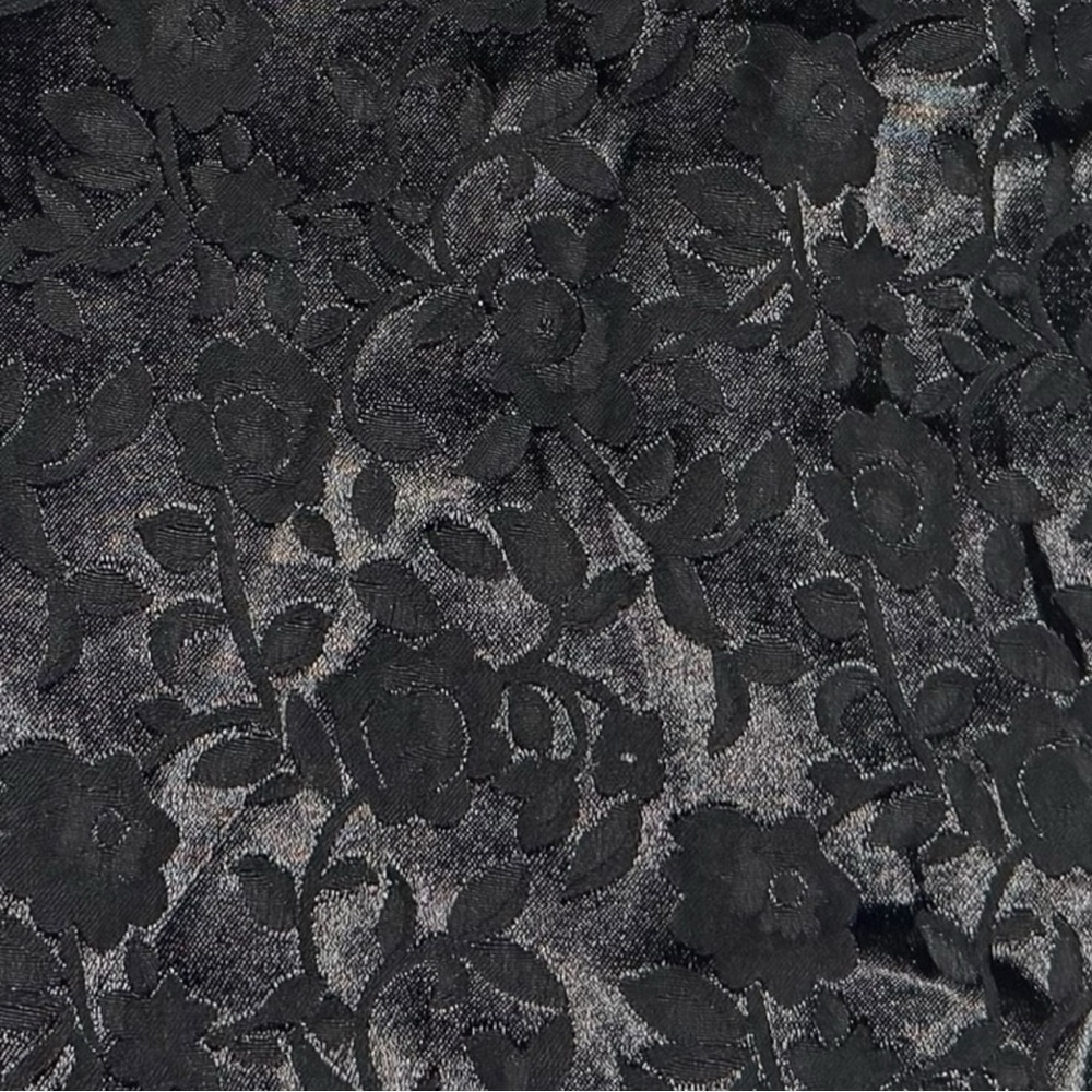 Be Smart Elegant Black Sleeveless mini Dress Y2K jacquard grunge goth floral‎ - Picture 4 of 11